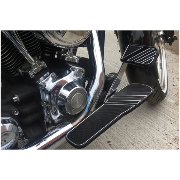 TOMMY & SONS BRAKE PEDAL PAD Stripes Brake Pedal Black Anodized