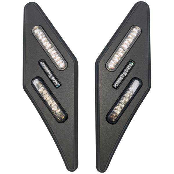 TOMMY & SONS SQUARED FLUSH MOUNT TAILLIGHTS Blk Strtchd Square E-marked LED flush mn
