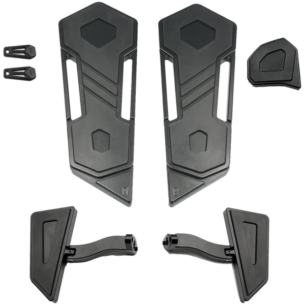 TOMMY & SONS DRIVER AND PASSENGER FLOOR BOARDS Hexa v2 DR+PA Boards+Pedals Black Anodiz