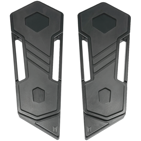 TOMMY & SONS DRIVER AND PASSENGER FLOOR BOARDS Hexa v2 DR Floorboards Black Anodized
