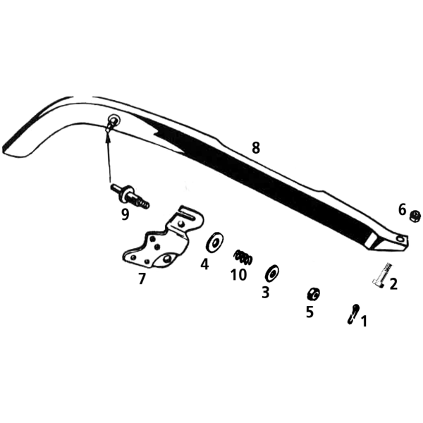 REAR CHAIN GUARD FOR 45CI SOLO Chain guard stud spring