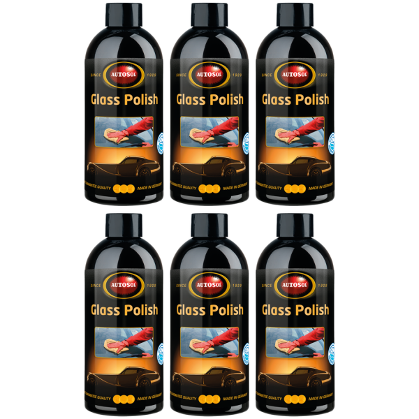 6pck Autosol Glass Polish 500ml
