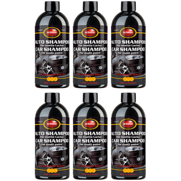 6pck Autosol Shampoo Matt Paint 500ml