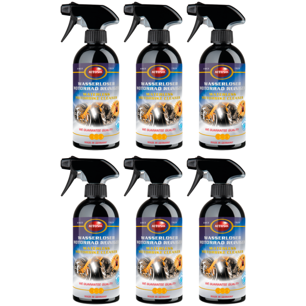 AUTOSOL WATERLESS MOTORBIKE CLEANER 6pck Autosol Waterless Cleaner 500ml