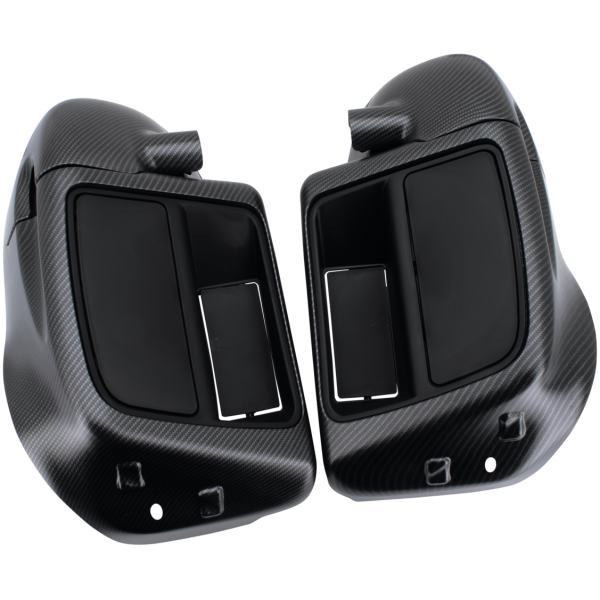 CARBON LOOK FAIRING LOWERS WITH GLOVE BOXES Leg Fairings Matt Carbon FLH/T14-Up