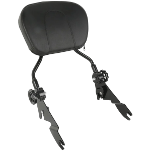 DETACHABLE RECLINER SISSY BAR KITS FOR TOURING Det. RA Sissybar + Pad Black FLH/T09-up
