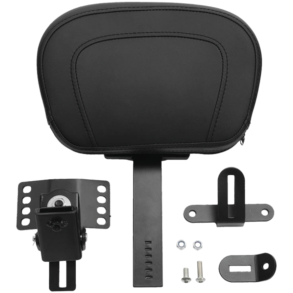 ADJUSTABLE DRIVER BACKREST FOR TOURING Driver Backrest Kit Black FLH/T97-Up