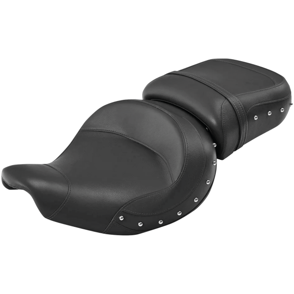 C.C. RIDER 2-UP SEAT FOR BIG INCH INDIAN DR+PA Studded Seat Black Indian14-Up