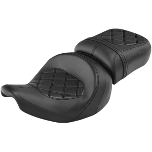 C.C. RIDER 2-UP SEAT FOR BIG INCH INDIAN DR+PA Diamond Seat Black Indian14-Up