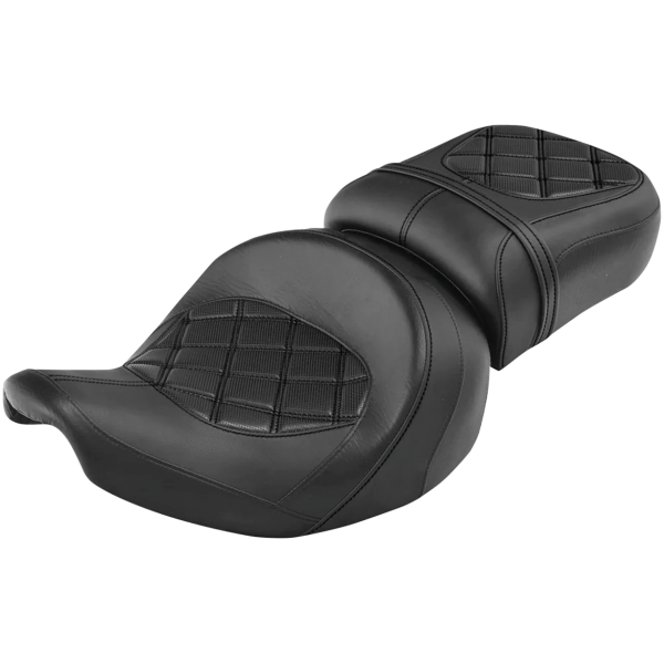 C.C. RIDER 2-UP SEAT FOR BIG INCH INDIAN DR+PA Diamond Seat Black Indian14-Up