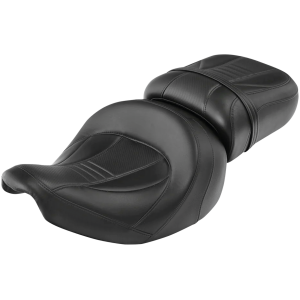 C.C. RIDER 2-UP SEAT FOR BIG INCH INDIAN DR+PA Pleated Seat Black Indian14-Up
