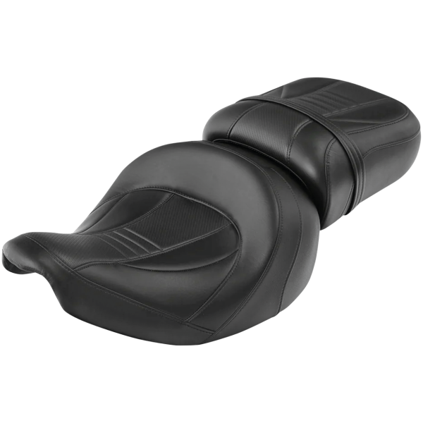C.C. RIDER 2-UP SEAT FOR BIG INCH INDIAN DR+PA Pleated Seat Black Indian14-Up