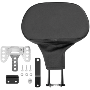ADJUSTABLE DELUXE DRIVER BACKREST FOR TOURING Driver Backrest Kit Black FLH/T09-Up