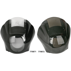 QUICK RELEASE HANDLEBAR FAIRINGS Quarter Fairing Gloss Black Clear Screen