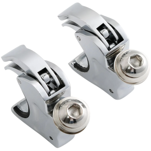 QUICK RELEASE HANDLEBAR FAIRINGS 39mm Fork Clamps Chrome for 1/4 Fairing