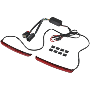 HARD BAG SEQUENTIAL REAR LIGHTS Saddlebag 3 in 1 Lights Red FLH/T14-Up