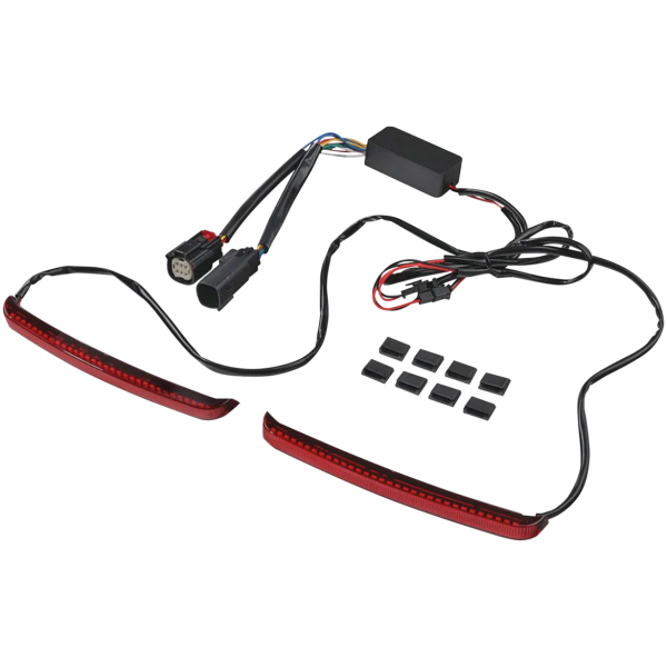 HARD BAG SEQUENTIAL REAR LIGHTS Saddlebag 3 in 1 Lights Red FLH/T14-Up