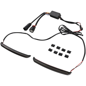 HARD BAG SEQUENTIAL REAR LIGHTS Saddlebag 3 in 1 Lights Smoke FLH/T14-Up