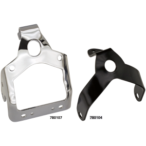 HEADLIGHT & HORN BRACKET FOR EARLY SPRINGER FORKS Blk bracket headlight Springer 36-44