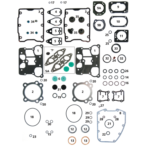 ENGINE GASKETS, SEALS AND O-RINGS FOR TWIN CAM Oil Filter Adapter O-Ring FLH/T13-16
