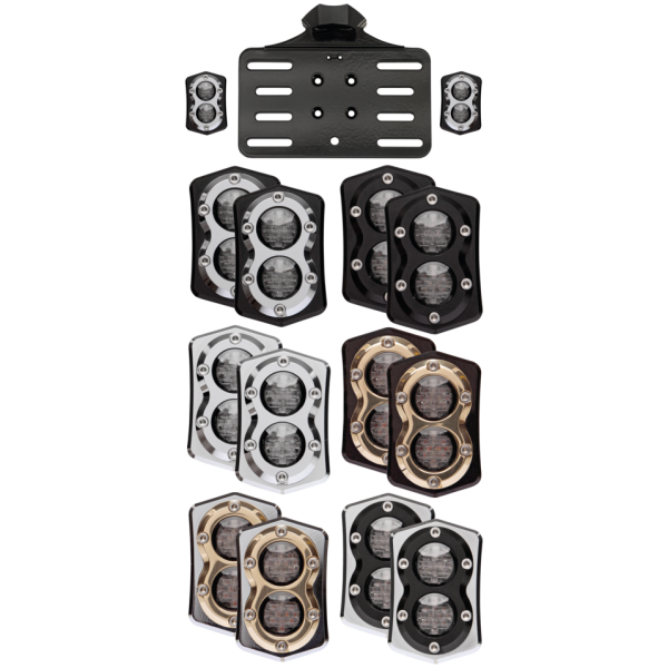 VITY'S DESIGN TOURING TAILLIGHT KIT Vity's Taillight/licenseplate kit chrome