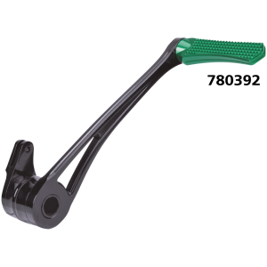 VITY'S DESIGN BRAKE PEDALS DMND BRAKE ARM BLK+GREEN PEG FLH/T14-UP