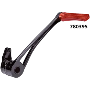 BRAKE PEDALS DIAMOND BRAKE ARM BLK+RED PEG FLH/T14-UP