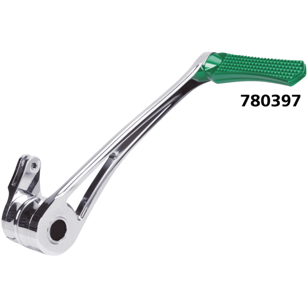VITY'S DESIGN BRAKE PEDALS DMND BRAKE ARM CHR+GREEN PEG FLH/T14-UP