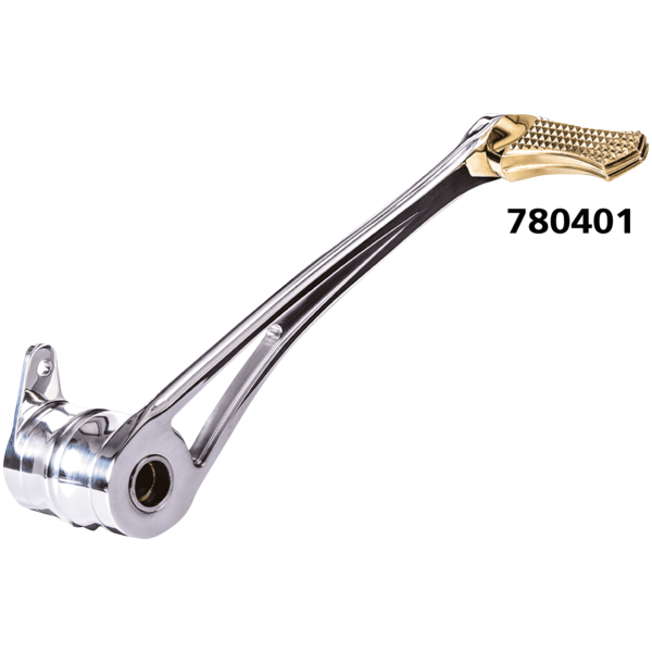 VITY'S DESIGN BRAKE PEDALS DMND BRKE ARM POLISH+BRSS PEG FLH/T14-UP