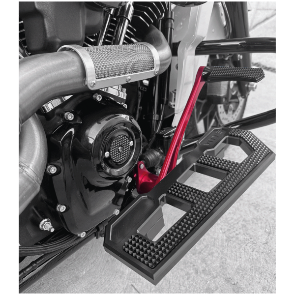 VITY'S DESIGN BRAKE PEDALS DMND BRAKE ARM BLK+RED PEG FLH/T97-07