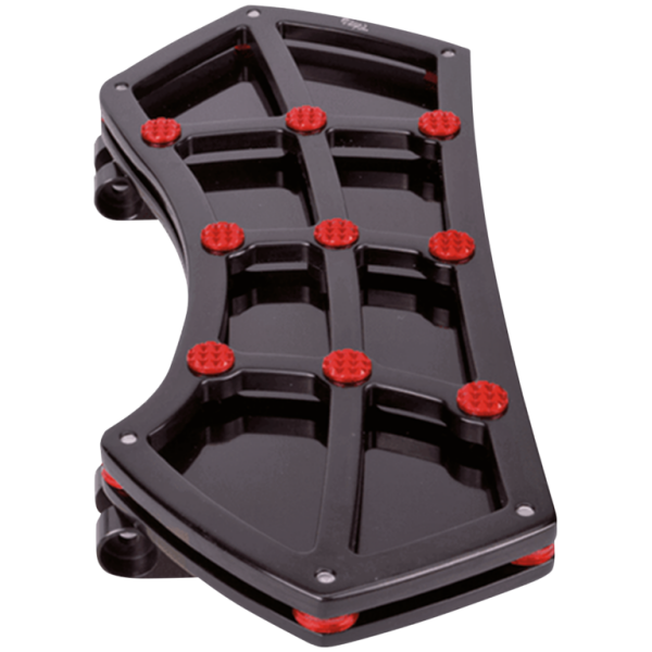 VITY'S DESIGN FLOORBOARDS DIAMOND FR FLRBRD BLK W/ GEMS RED