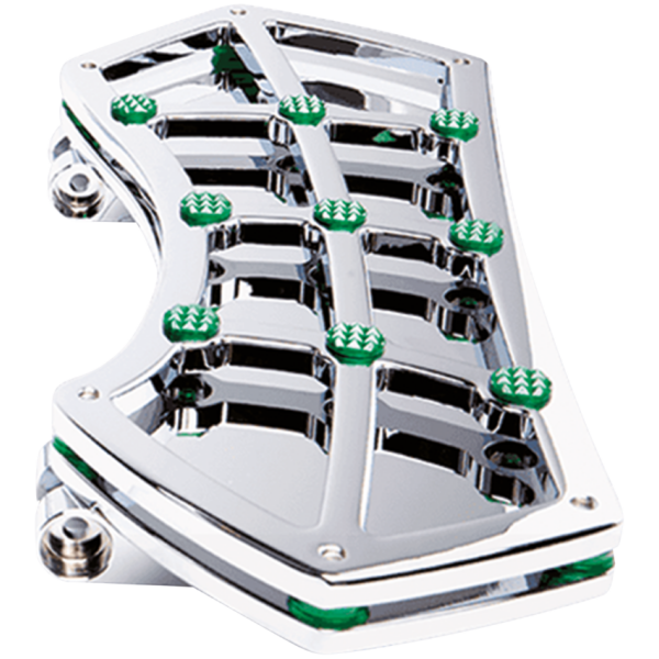 VITY'S DESIGN FLOORBOARDS DIAMOND FR FLRBRD CHR W/ GEMS GREEN