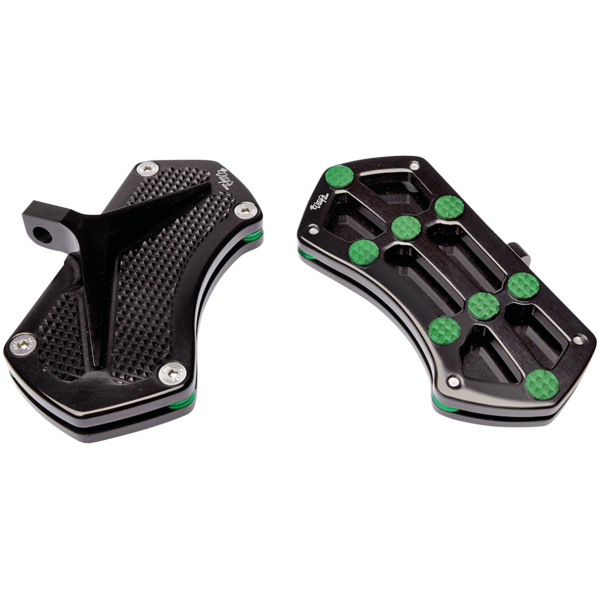 VITY'S DESIGN FLOORBOARDS DIAMOND PSSNGR FLRBRD BLK W/ GEMS GREEN