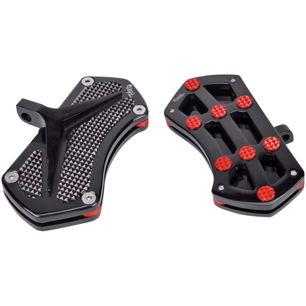 VITY'S DESIGN FLOORBOARDS DIAMOND PSSNGR FLRBRD BLK W/ GEMS RED