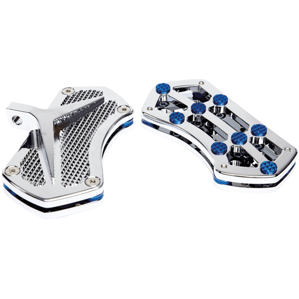 VITY'S DESIGN FLOORBOARDS DIAMOND PSSNGR FLRBRD CHR W/ GEMS BLUE