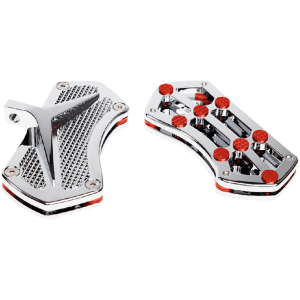 VITY'S DESIGN FLOORBOARDS DIAMOND PSSNGR FLRBRD CHR W/ GEMS RED