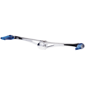 VITY'S DESIGN HEEL/TOE SHIFTER PEDALS DIAMOND HEEL/TOE SHIFT KIT CHR W/ BLUE P