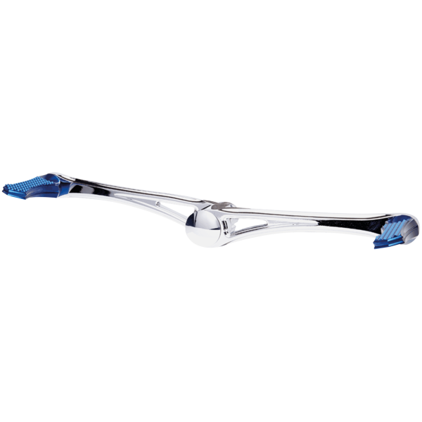 VITY'S DESIGN HEEL/TOE SHIFTER PEDALS DIAMOND HEEL/TOE SHIFT KIT CHR W/ BLUE P