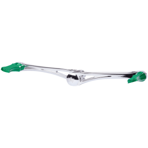 VITY'S DESIGN HEEL/TOE SHIFTER PEDALS DMND HEEL/TOE SHIFT KIT CHR W/ GREEN PEG