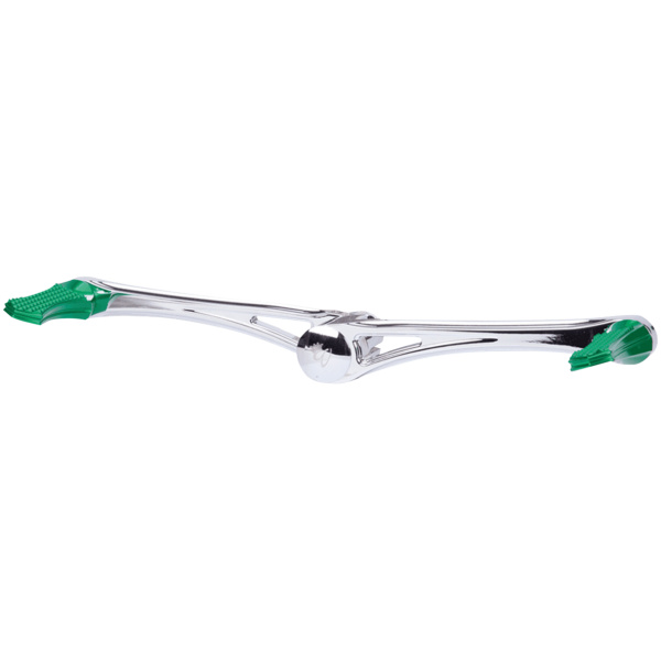 VITY'S DESIGN HEEL/TOE SHIFTER PEDALS DMND HEEL/TOE SHIFT KIT CHR W/ GREEN PEG