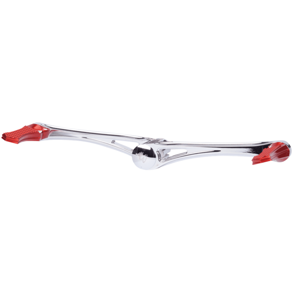 VITY'S DESIGN HEEL/TOE SHIFTER PEDALS DIAMOND HEEL/TOE SHIFT KIT CHR W/ RED PE