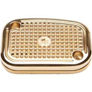 VITY'S DIAMOND DESIGN MASTER CYLINDER COVERS DMND M/C CVR HYDR CLTCH BRASS FLH/T14-16