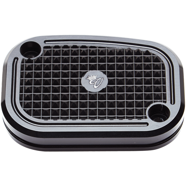 VITY'S DIAMOND DESIGN MASTER CYLINDER COVERS DMND M/C CVR HYDR CLUTCH BLCK FLH/T17-UP