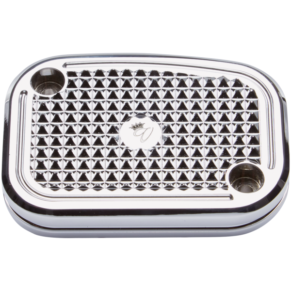 VITY'S DIAMOND DESIGN MASTER CYLINDER COVERS DMND M/C CVR HYDR CLUTCH CHR FLH/T17-UP