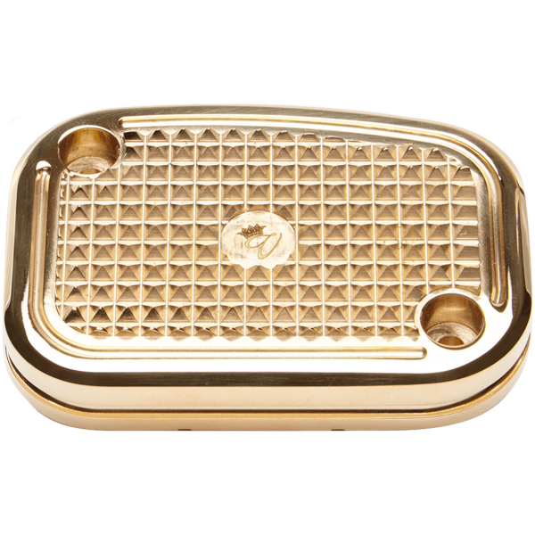 VITY'S DIAMOND DESIGN MASTER CYLINDER COVERS DMND M/C CVR HYDR CLUTCH BRASS FLH/T17-U