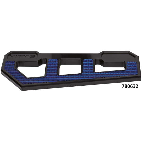 VITY'S DESIGN RACING FLOORBOARDS RACING FLOORBOARDS BLACK W/ DIAMOND BLUE