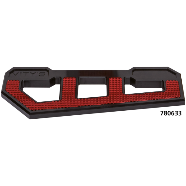 VITY'S DESIGN RACING FLOORBOARDS RACING FLOORBOARDS BLACK W/ DIAMOND RED