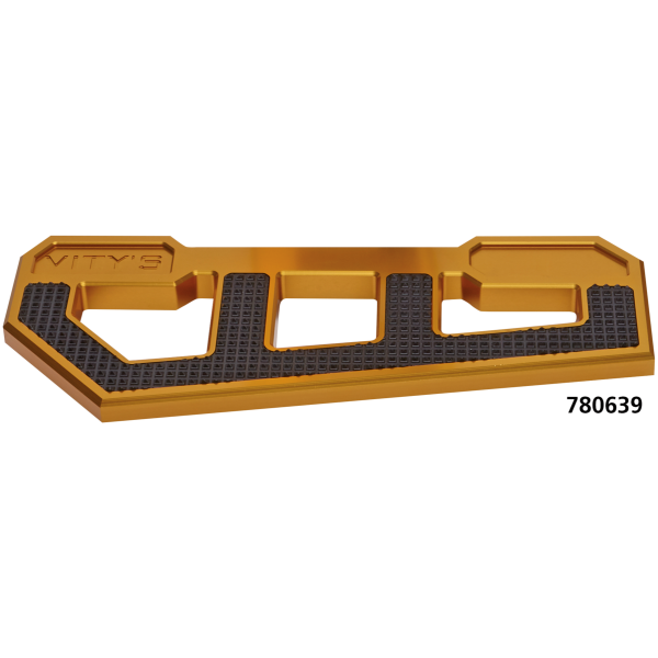 VITY'S DESIGN RACING FLOORBOARDS RACING FLOORBOARDS GOLD W/ DIAMOND BLACK