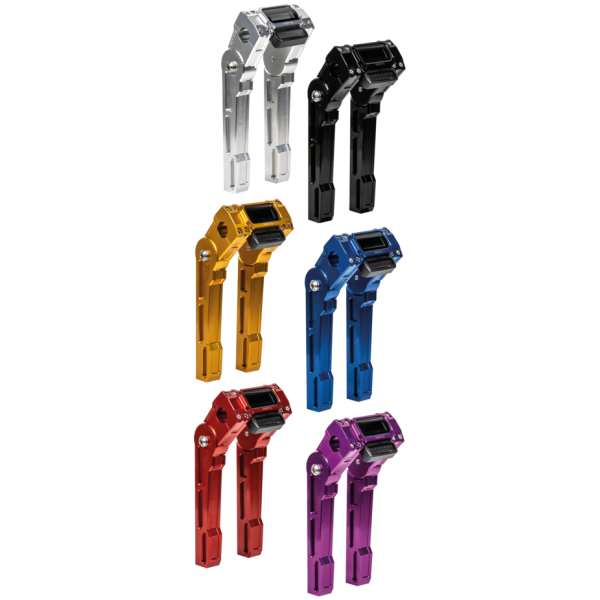 VITY'S ADJUSTABLE RISERS FOR MILWAUKEE EIGHT SOFTAIL Vity's 10" Speedo Risers FX18-up gold