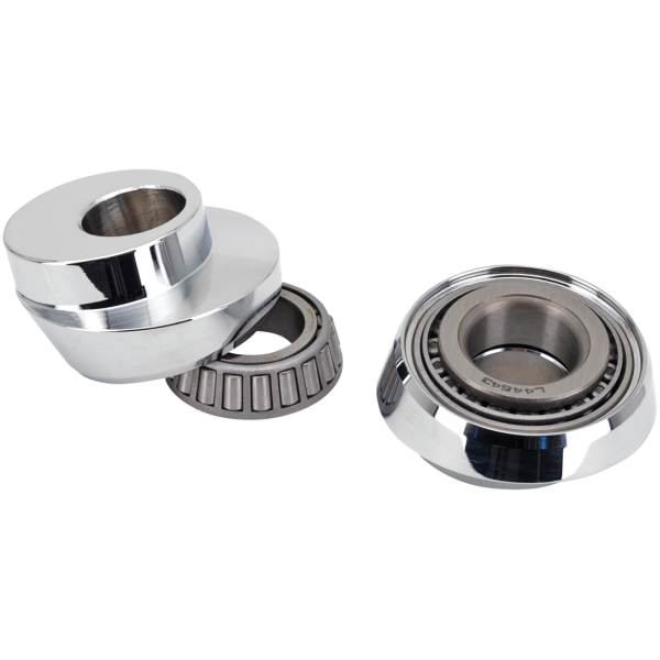 RAKED NECK CUP KITS Chrome 7dgr raked neck cups w/bearings